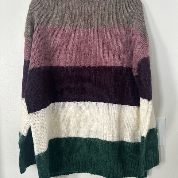 ADY P Striped Crewneck Relaxed Fit Sweater L - Picture 5 of 7